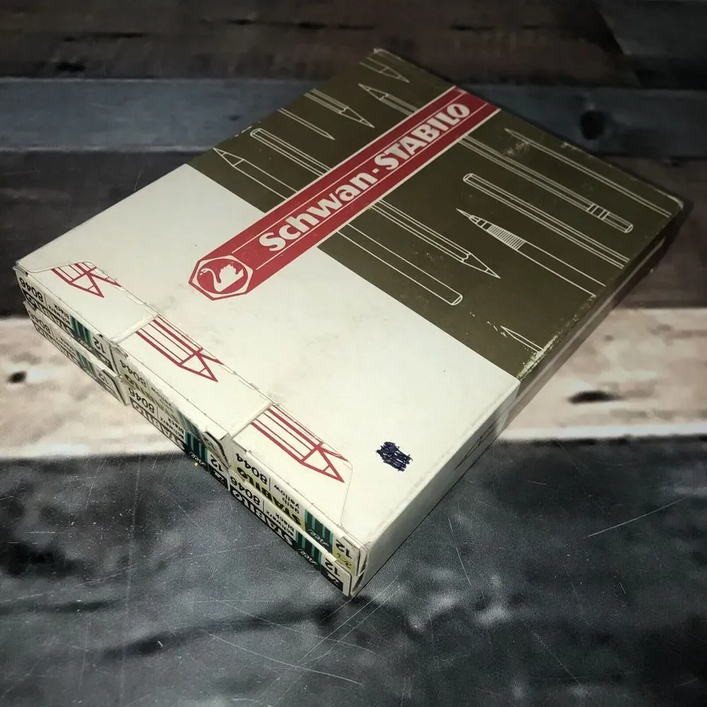 Vtg Lot of 6 Box (72) Schwan STABILO 8044 8046 New Yellow & Black‎ Pencils